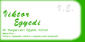 viktor egyedi business card